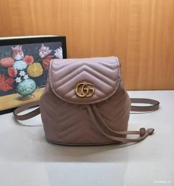 First bag ru Marmont 528129 Gucci matelassé GG backpack 0522
